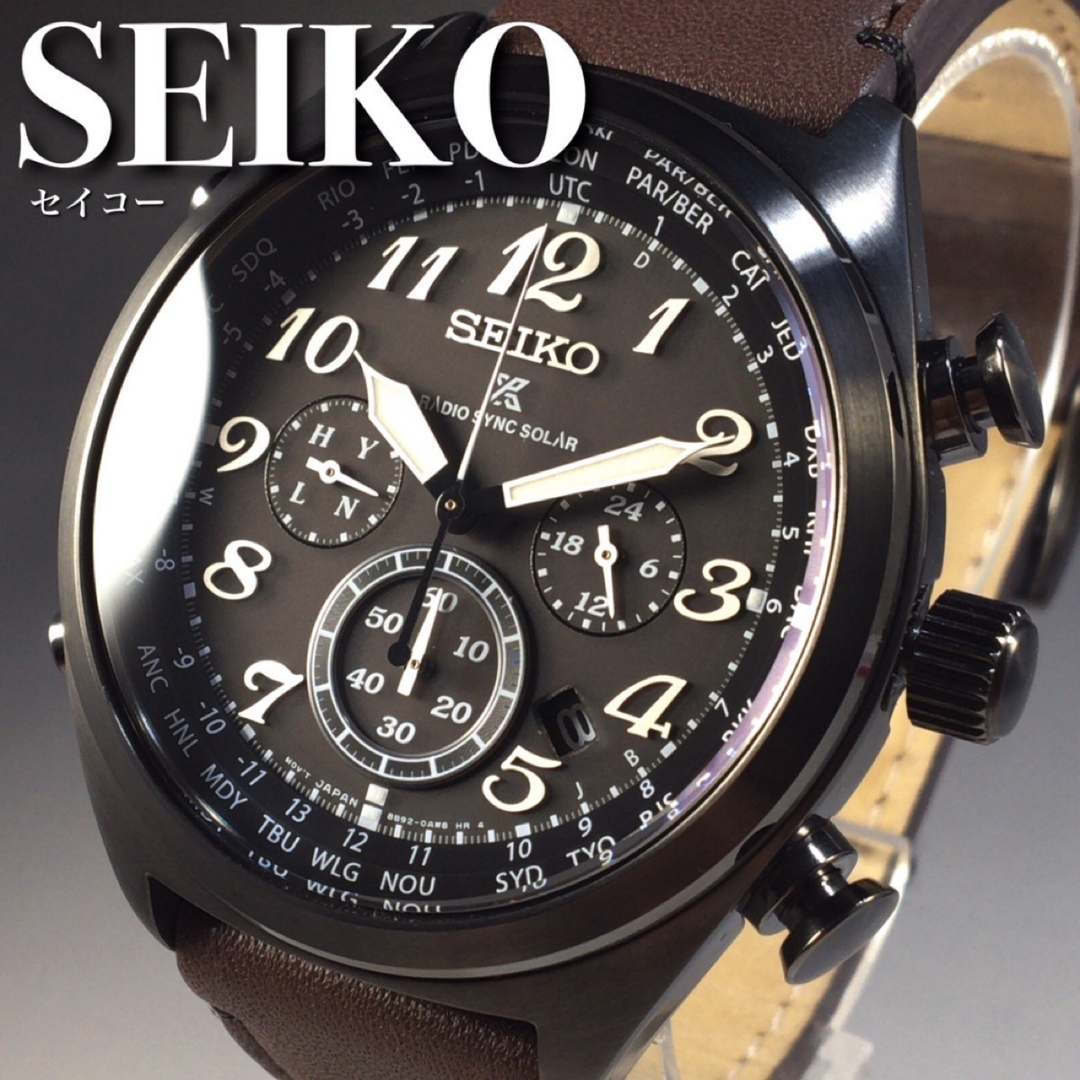 ★激レア★腕時計メンズ ソーラー 海外ブランド SEIKOセイコー ソーラー電波SEIKO◎モデル