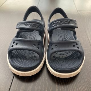 クロックス(crocs)のクロックス　キッズ　C7 紺色(サンダル)