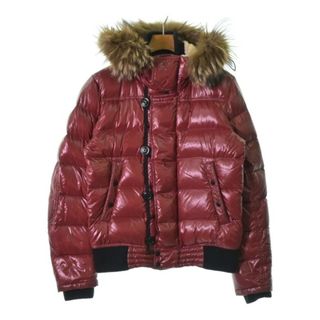 モンクレール(MONCLER)のMONCLER モンクレール ダウンジャケット/ダウンベスト 1(S位) 赤 【古着】【中古】(ダウンジャケット)