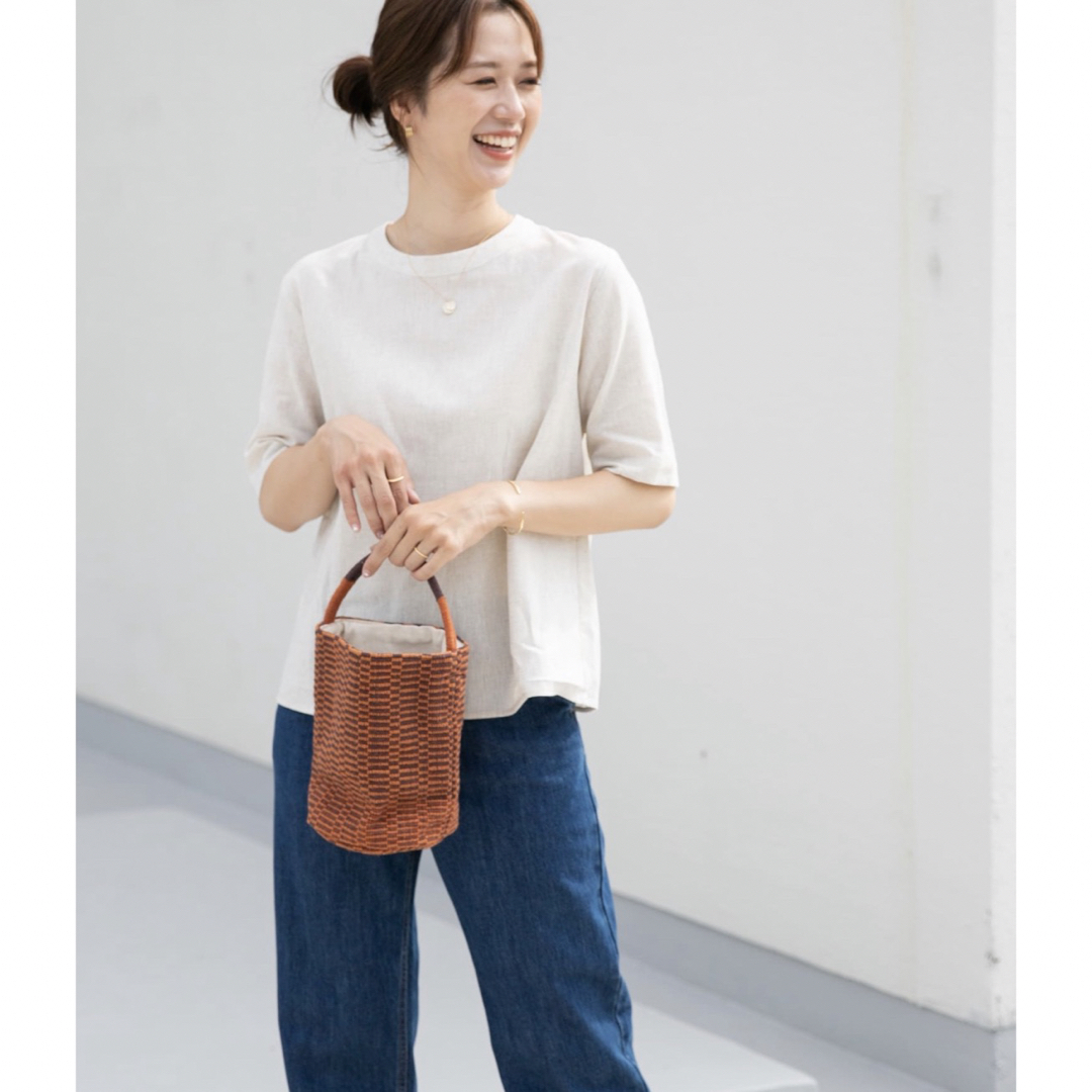 新品タグ付き♡DOORSリネンコットンバックリボンブラウス✽Natural 8