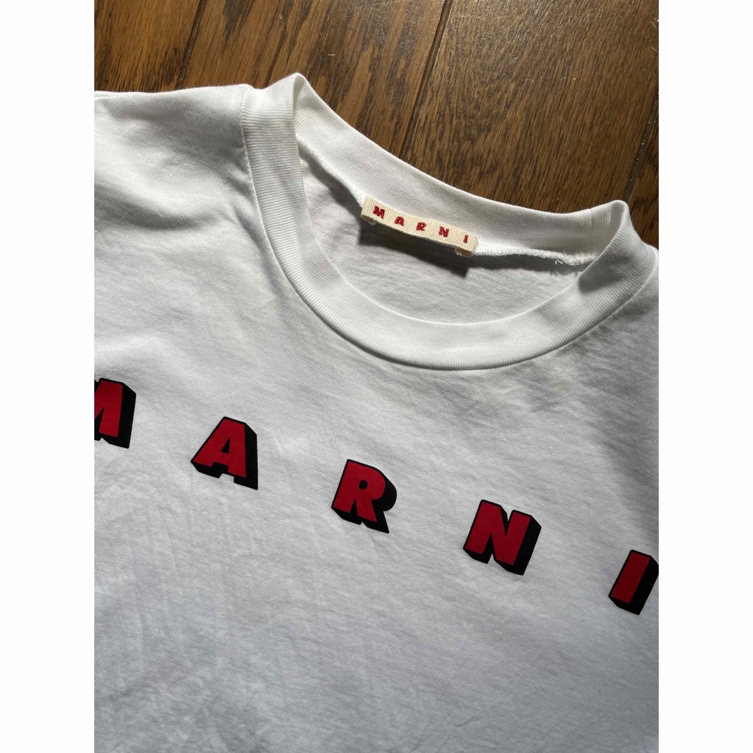 MARNI ホワイト グラフィックTシャツ-