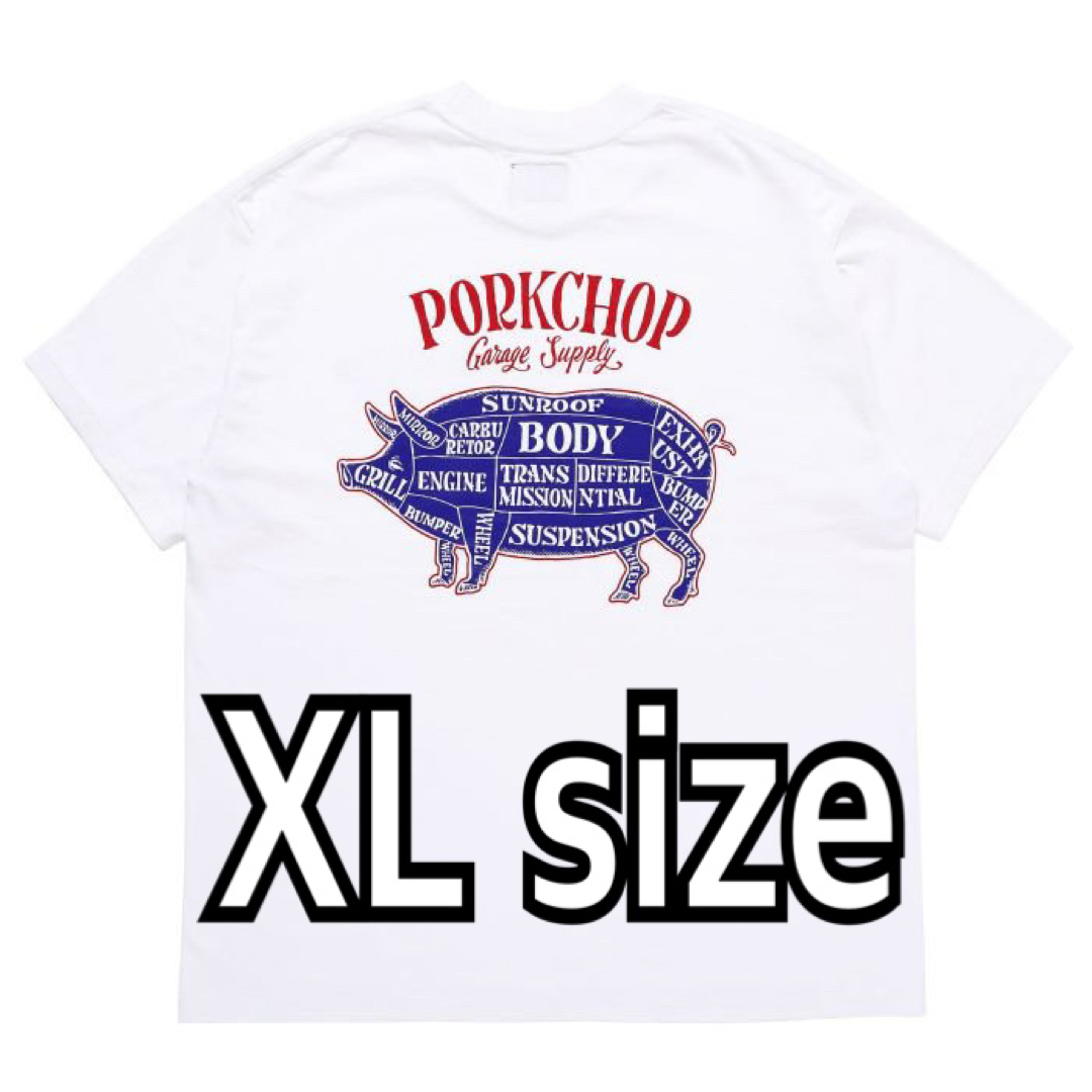 PORKCHOP ポークチョップ PORK BACK TEE ホワイトXLサイズ - Tシャツ ...