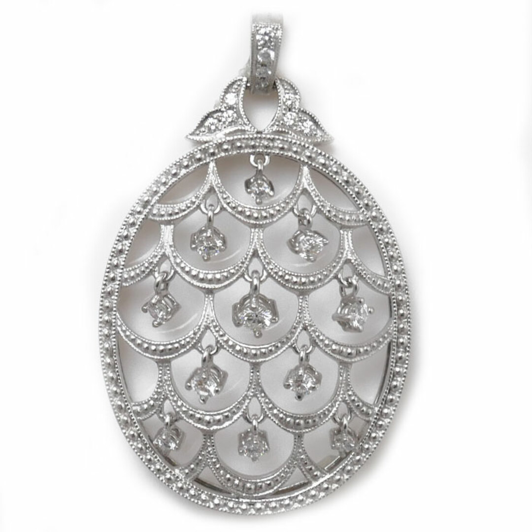 Queen Jewelry クィーンジュエリー Pt950プラチナ ペンダントトップ ダイヤモンド0.64ct 15.4g パイナップル レディース【美品】