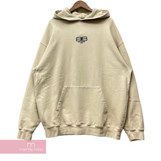 バレンシアガ(Balenciaga)のBALENCIAGA 2022AW BB Paris Icon Hoodie Medium fit 570811 TMVG6 バレンシアガ ミディアムフィットBBパリアイコンフーディ プルオーバーパーカー ロゴ刺繍 ベージュ サイズM【230724】【新古品】【me04】(パーカー)