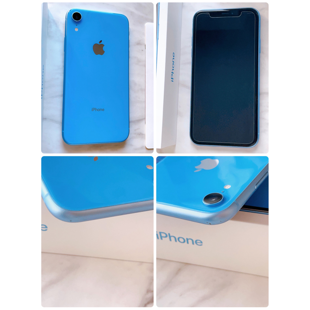 【最終値下げ】iPhone XR 128GB SIMフリー ブルー 美品