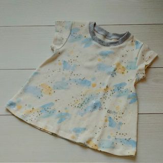 ❁SALE　100cmフレアt　キラキラ背景オレンジ❁(Tシャツ/カットソー)