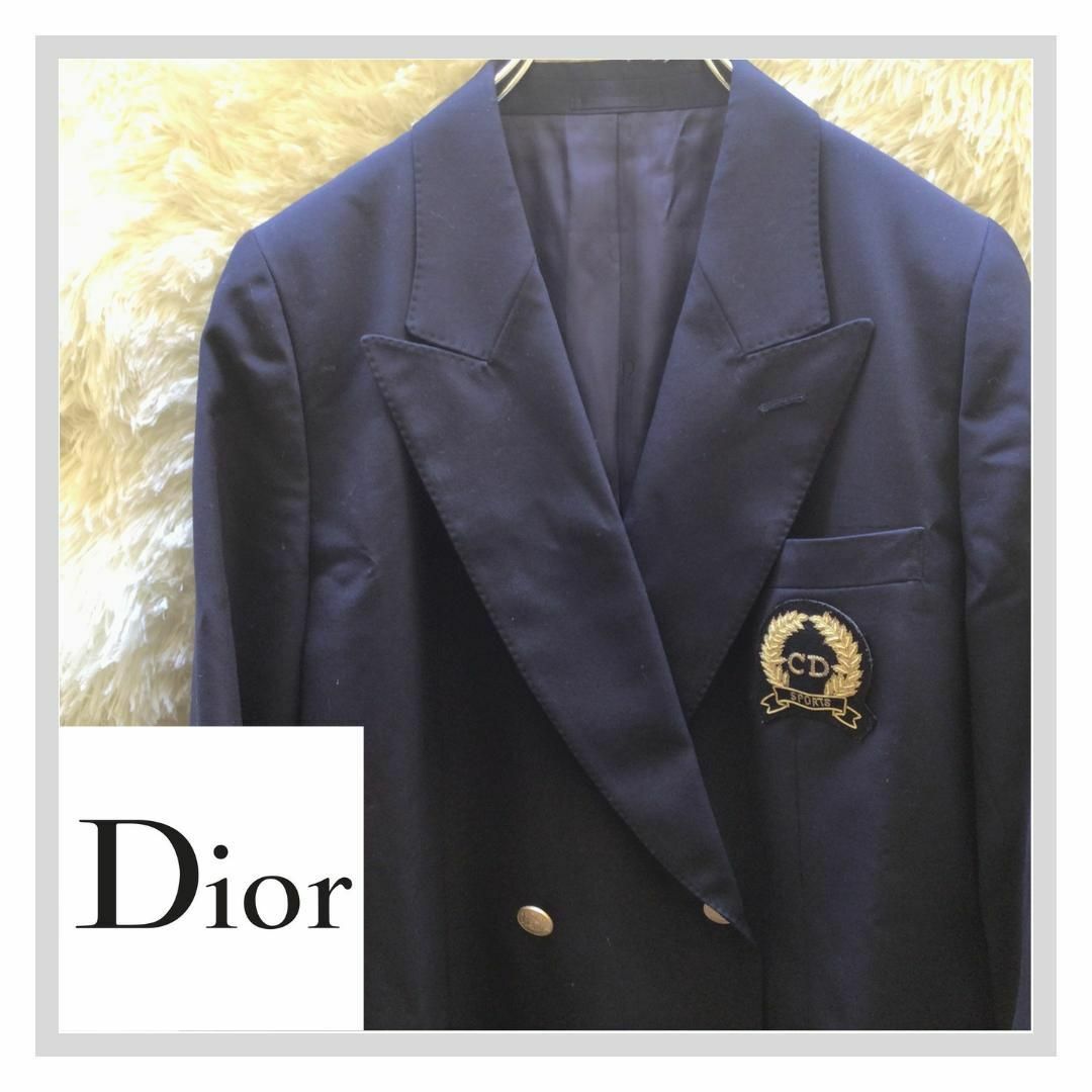 ChristianDior クリスチャンディオール 紺ブレ ジャケット ネイビー-