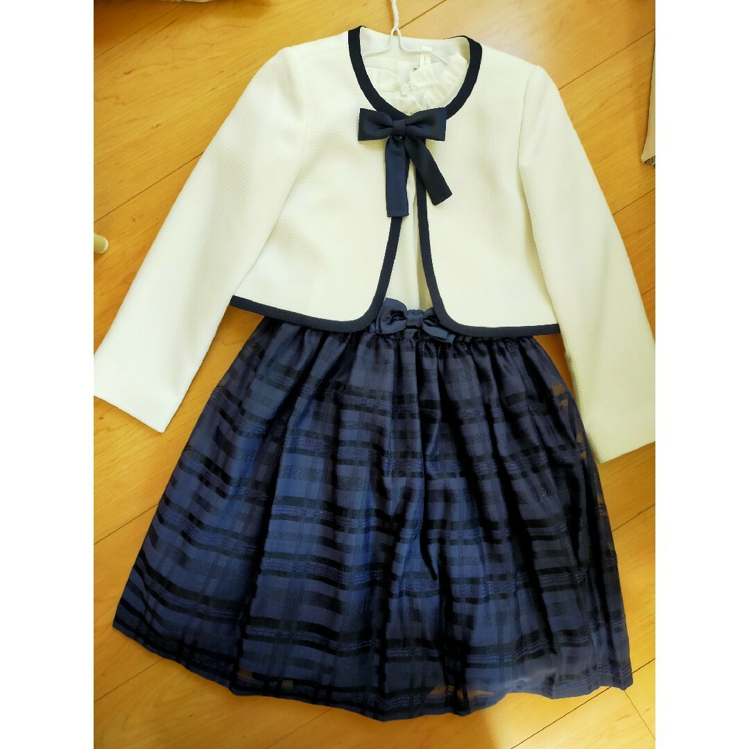 フォーマル ワンピース ボレロ チュールスカート 110-120 キッズ/ベビー/マタニティのキッズ服女の子用(90cm~)(ドレス/フォーマル)の商品写真