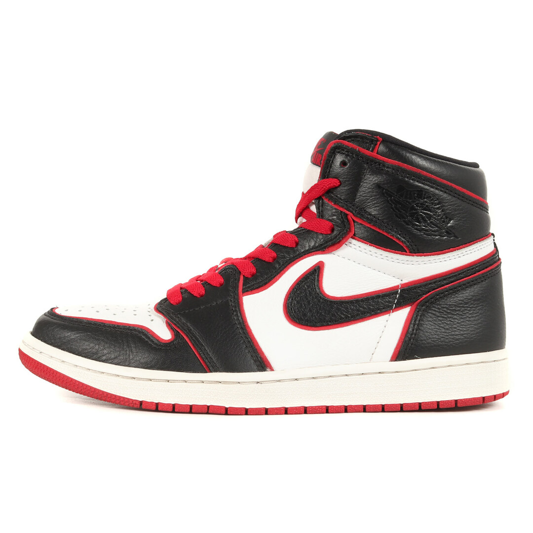 NIKE ナイキ サイズ:27.0cm AIR JORDAN 1 RETRO HIGH OG BLOOD LINE (555088-062) 2019年 エアジョーダン1 レトロ ハイ ブラッドライン ホワイト ブラック ジムレッド US9 ハイカット スニーカー 靴 【メンズ】