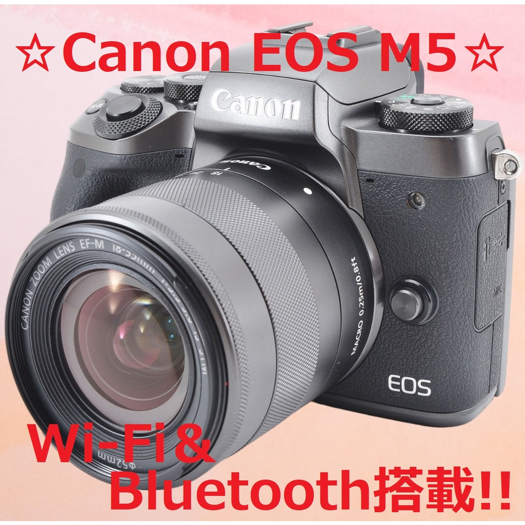 Canon(キヤノン)の高性能＆大人気ミラーレスカメラ Canon キャノン EOS M5 #5875 スマホ/家電/カメラのカメラ(ミラーレス一眼)の商品写真