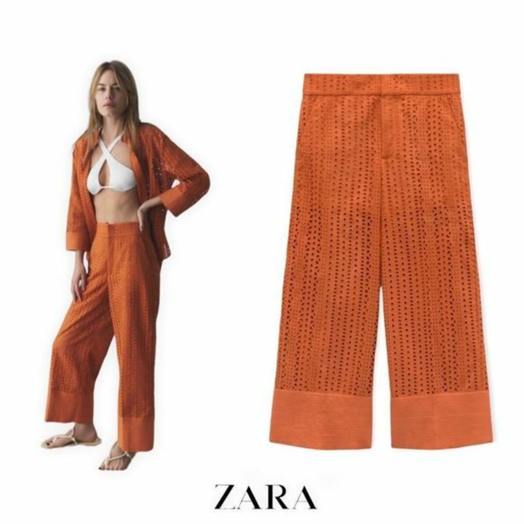 ZARA(ザラ)のZARA ザラ レースパンツ Sサイズ レディースのパンツ(カジュアルパンツ)の商品写真