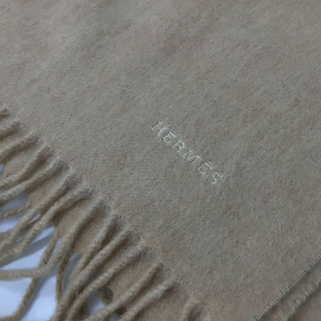 Hermes - HERMES エルメス マフラー カシミア マフラー ベージュ