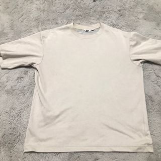 ユニクロ(UNIQLO)のユニクロ　UNIQLO グレー　半袖シャツ　Lサイズ　エアリズム(Tシャツ/カットソー(半袖/袖なし))