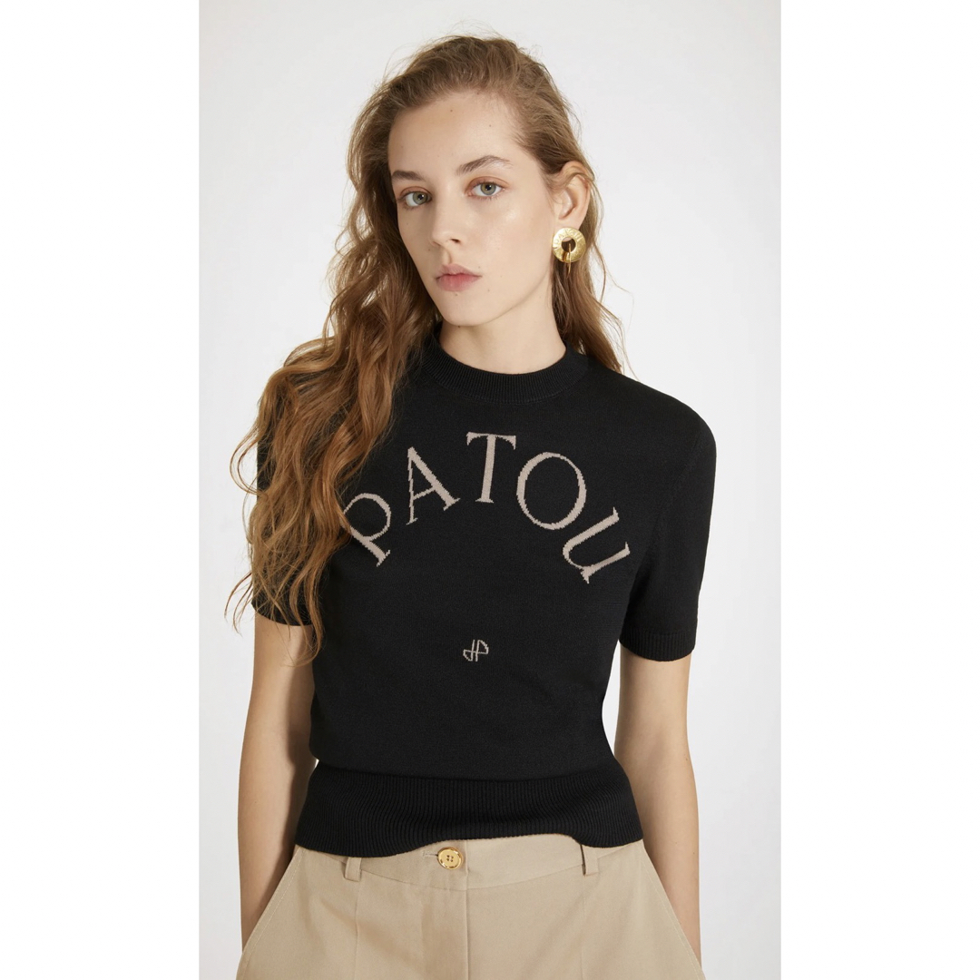 PATOU(パトゥ)のPATOU パトゥ2023コットンブレンドジャガードニット XS 新品未使用 レディースのトップス(Tシャツ(半袖/袖なし))の商品写真