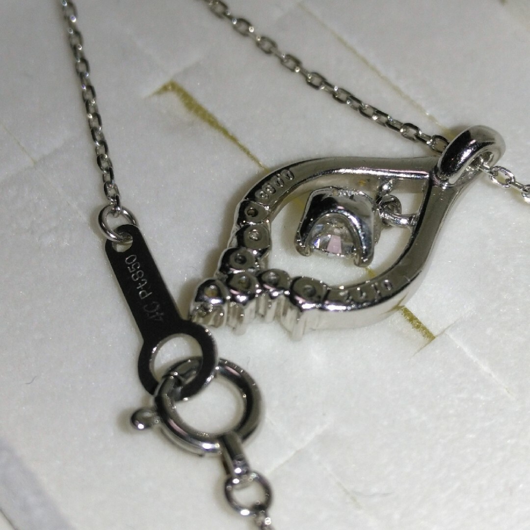 4℃ プラチナ ダイヤ(計0.240ct)ネックレス 一粒ダイヤ0.172ct