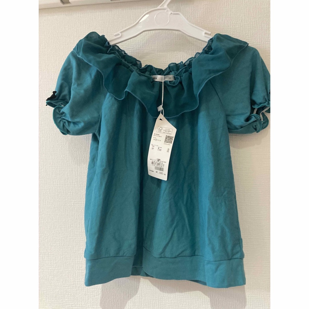 ikka(イッカ)の【新品】ikka  フリルトップス キッズ/ベビー/マタニティのキッズ服女の子用(90cm~)(Tシャツ/カットソー)の商品写真