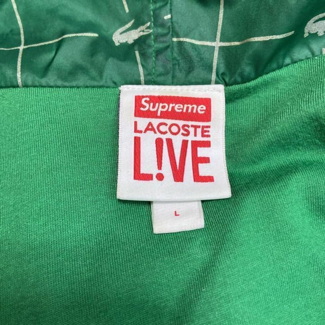 Supreme - 【人気コラボ】Supreme LACOSTE古着ナイロンジャケット緑 L
