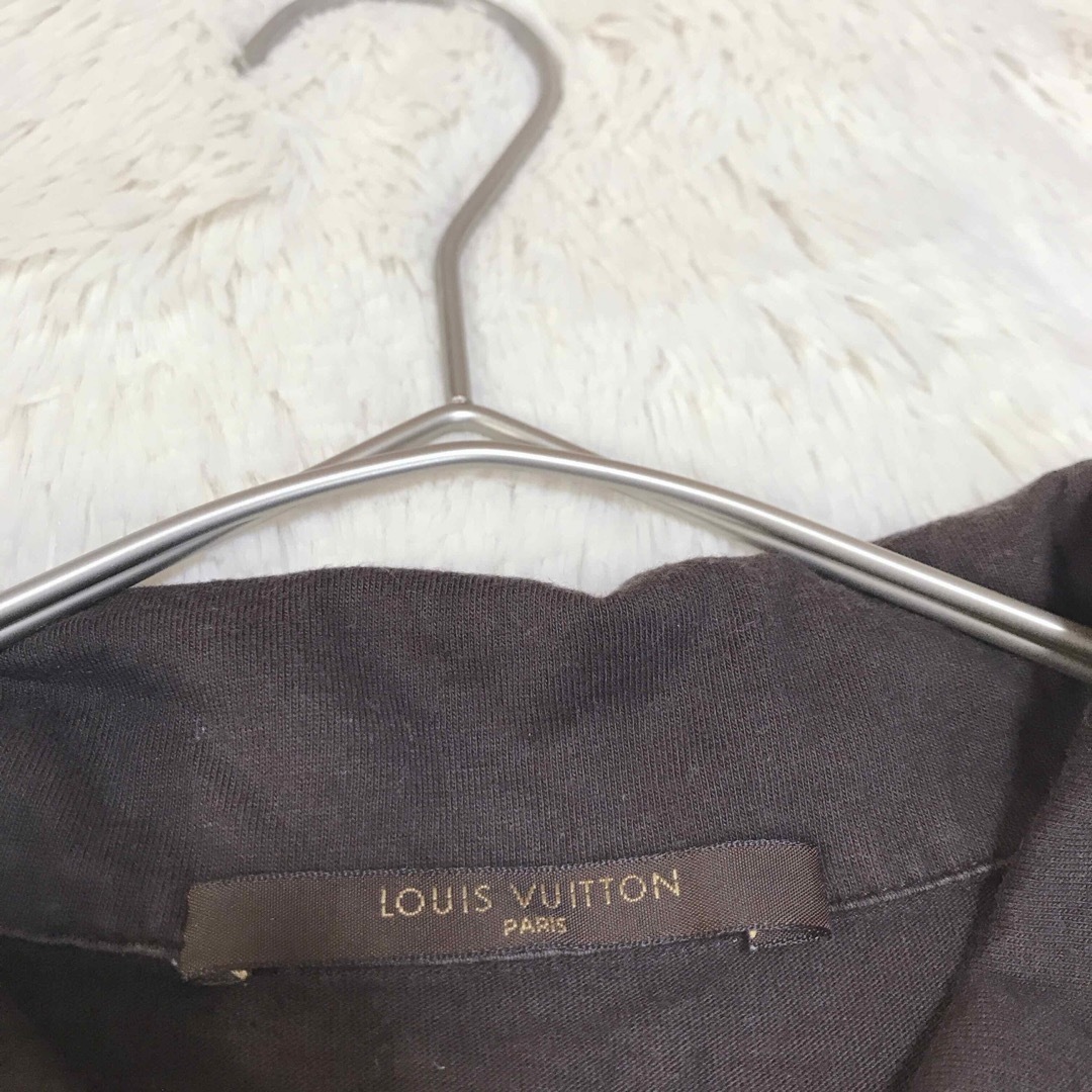 LOUIS VUITTON ルイヴィトン　ポロシャツ　S ブラック　ロゴワッペン