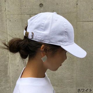 ニューハッタン(newhattan)の新品未使用 ニューハッタン キャップ 帽子 cap レディースメンズ 白ホワイト(キャップ)