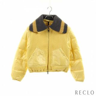 モンクレール(MONCLER)のARPONT ダウンジャケット ウール カシミヤ ライトイエロー グレー 22AW(ダウンジャケット)