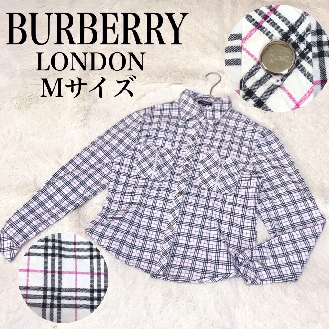BURBERRY - 希少モデル BURBERRY ノバチェック シャツ 金具 ピンク