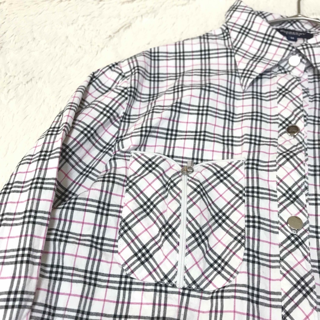 BURBERRY - 希少モデル BURBERRY ノバチェック シャツ 金具 ピンク