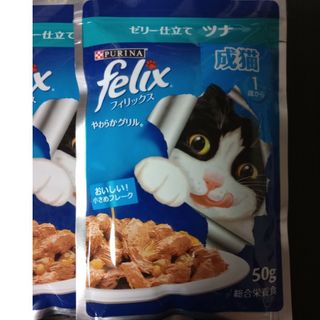 猫ウエットフードPURINA  felix 成猫　ツナ　50グラム✕11個(猫)