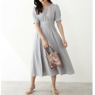 プロポーションボディドレッシング(PROPORTION BODY DRESSING)の値下げ★美品プロポーション★ブルーグレーのマキシワンピース♥️(ロングワンピース/マキシワンピース)