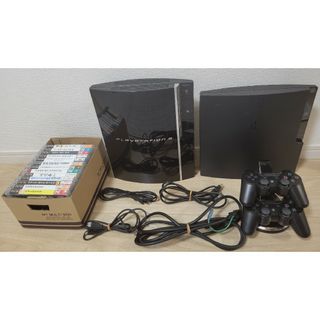 プレイステーション3(PlayStation3)のPS3本体2台　CECHL00 CECH-2500A ソフト13本付(家庭用ゲーム機本体)