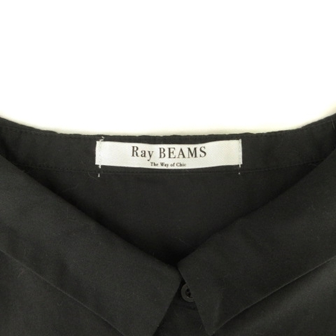 Ray BEAMS(レイビームス)のレイビームス プリーツ 切替 シャツ 半袖 プルオーバー ブラック レディースのトップス(シャツ/ブラウス(半袖/袖なし))の商品写真