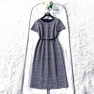 おまとめ　　S MAX MARA ハリ感のあるキチンと膝丈ワンピース