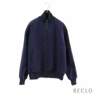 サカイ(sacai)のTechnical Jersey Zip Up Blouson ジップアップブルゾン トラックジャケット ネイビー(ブルゾン)