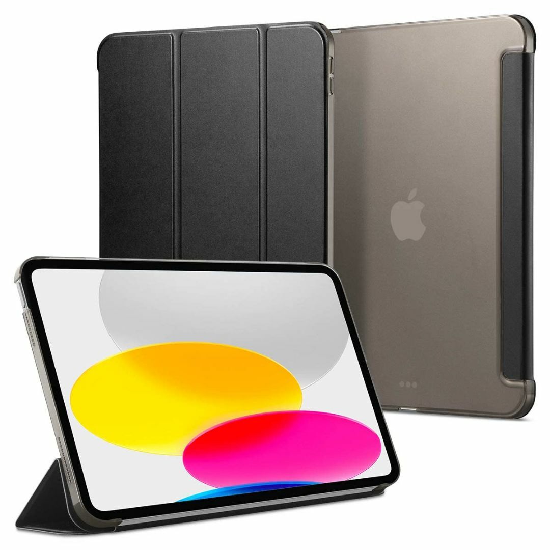 【色: ブラック】Spigen iPad 第10世代 ケース (2022) 対応