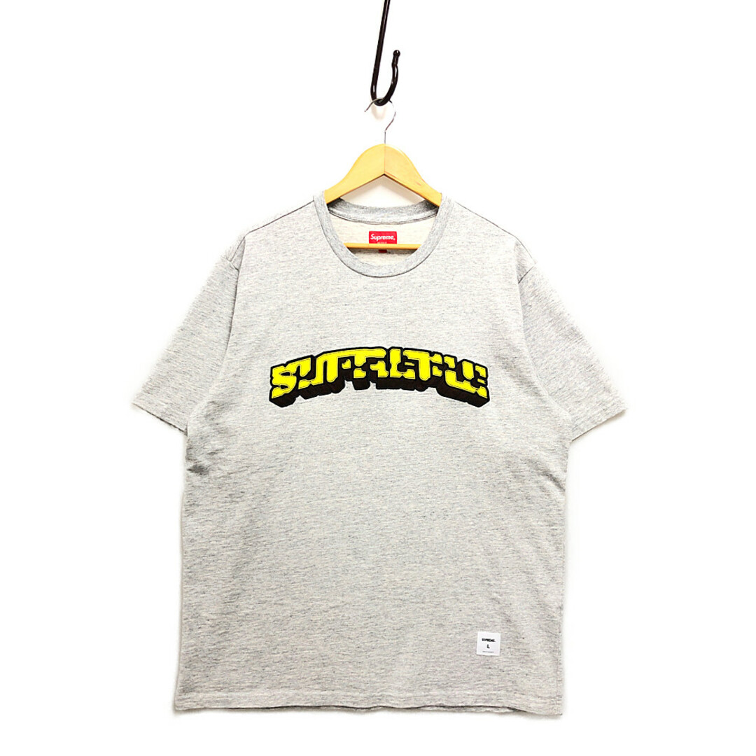 SUPREME シュプリーム 23SS Block Arc Logo Tee ブロックアーチ 半袖Ｔシャツ グレー サイズL 正規品 / 31495