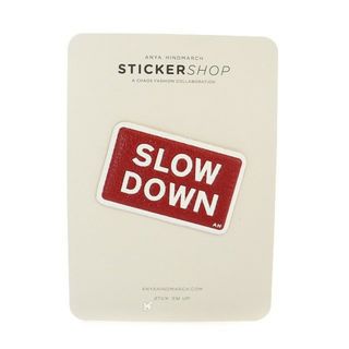 アニヤハインドマーチ(ANYA HINDMARCH)のアニヤハインドマーチ STICKERS ステッカー SLOW DOWN 赤 白(その他)