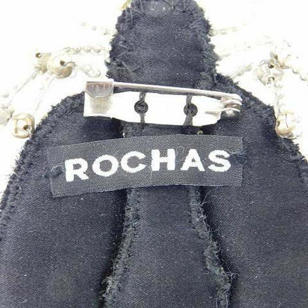 ロシャス ROCHAS ブローチ ビジュー ビジュー 黒 ブラック シルバー色 4