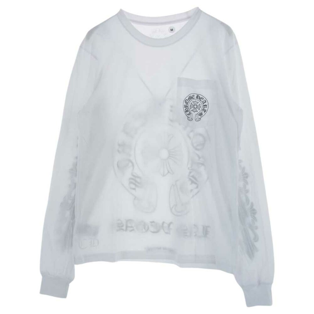 CHROME HEARTS クロムハーツ（原本無） Ｔシャツ Las Vegas Horseshoe LS Tee ラスベガス限定 ロングスリーブ ホースシュー Tシャツ ホワイト ホワイト系 M【極上美品】