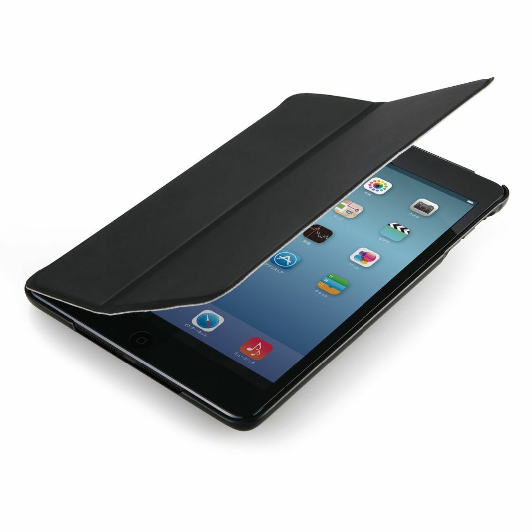 【色: ブラック】エレコム iPad mini 3 (2014) ケース フラッ