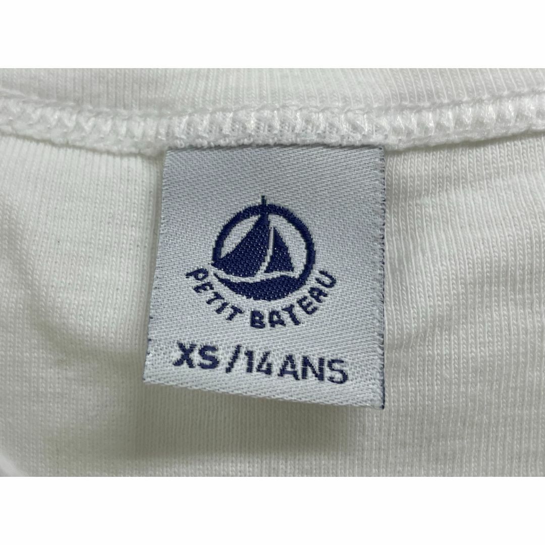 PETIT BATEAU(プチバトー)のプチバトークルーネック半袖ＴシャツL’ICONIQUE白A23415C レディースのトップス(Tシャツ(半袖/袖なし))の商品写真