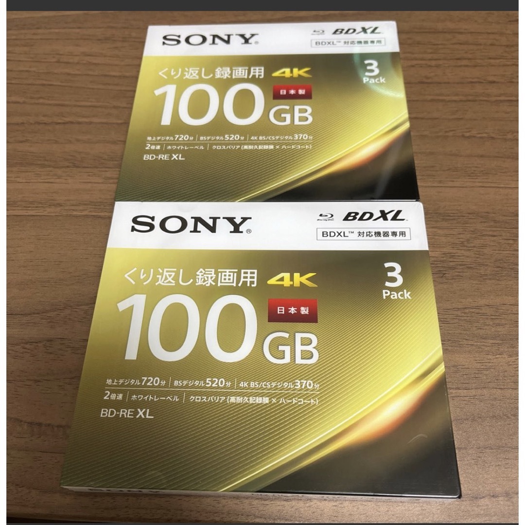【特記有】 SONY 3BNE3VEPS2 BD-RE XL 100GB 6枚