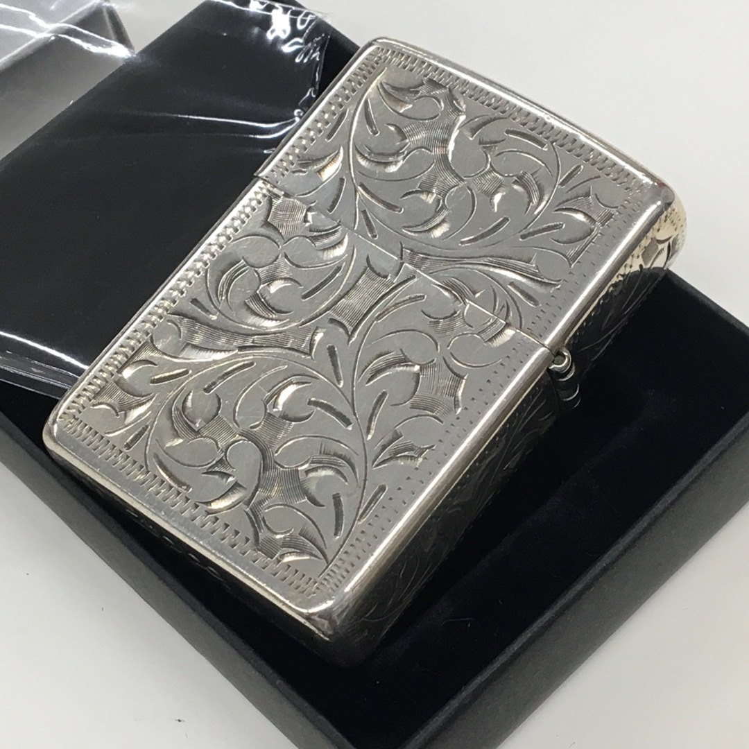 ZIPPO 純銀 STERLING SILVER 5面総面 フルベネチアン 良品