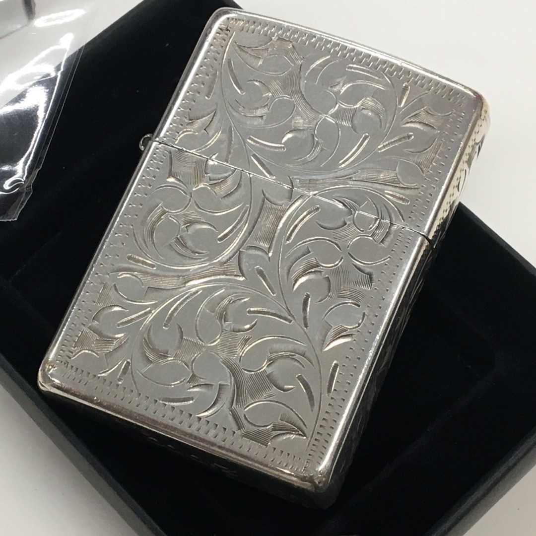 ZIPPO 純銀 STERLING SILVER 5面総面 フルベネチアン 良品