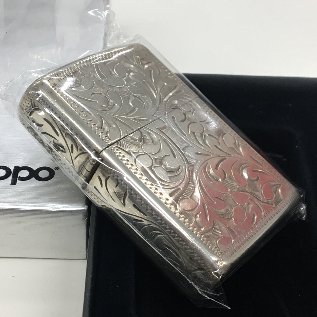 ZIPPO 純銀 STERLING SILVER 5面総面 フルベネチアン 良品