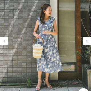 グレースコンチネンタル(GRACE CONTINENTAL)のももも様専用💐グレースコンチネンタルジュイジャガードコルセットワンピース36(ひざ丈ワンピース)