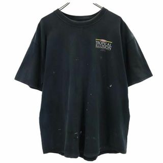 アンヴィル プリント 半袖 Tシャツ L 黒 anvil バミューダトライアングル メンズ 【200616】