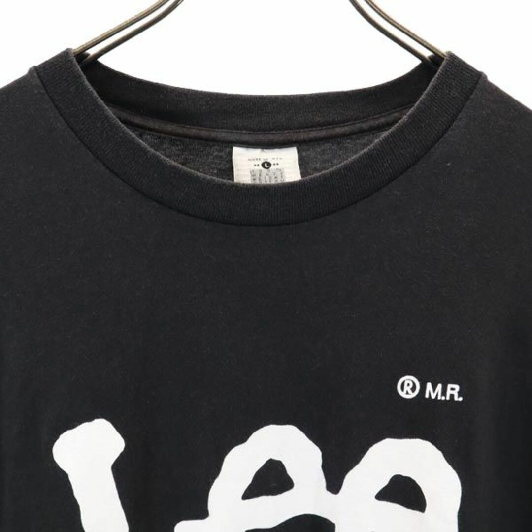 Lee - リー 90s オールド USA製 プリント 半袖 Tシャツ L ブラック系