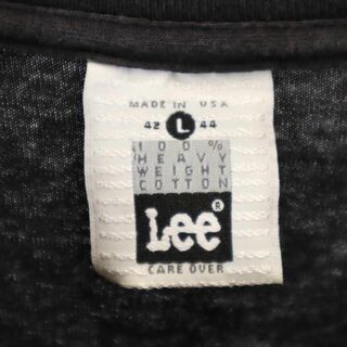 Lee - リー 90s オールド USA製 プリント 半袖 Tシャツ L ブラック系 
