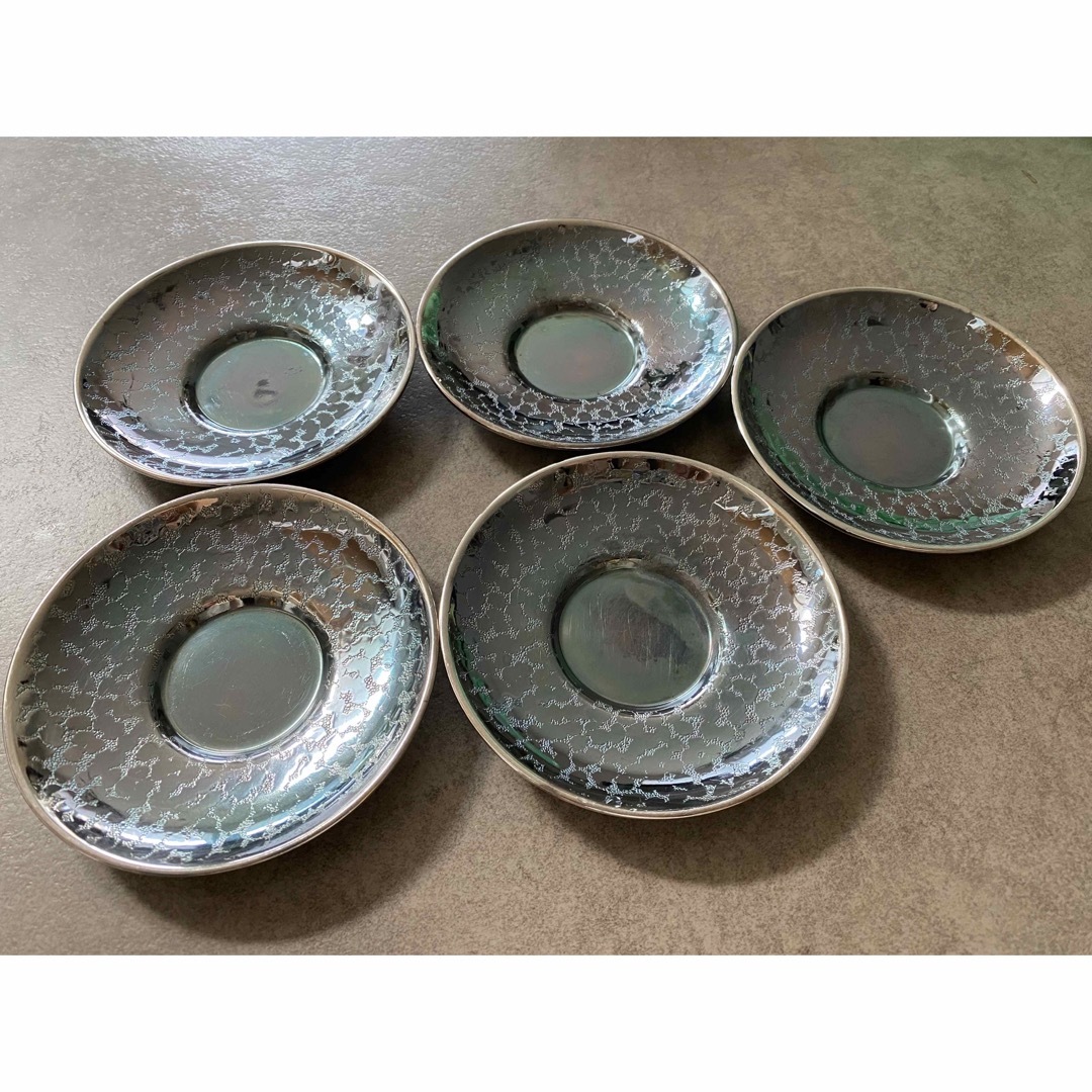 銀川堂『いぶし銀』茶器揃 (建水 茶托5客 茶菓受5客) あたたかい 銀川堂『いぶし銀』茶器揃 (建水 茶托5客 茶菓受5客) あたたかい