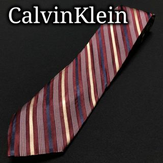 カルバンクライン(Calvin Klein)のカルバンクライン レジメンタル ワインレッド ネクタイ A105-N16(ネクタイ)