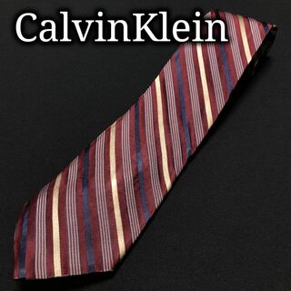 カルバンクライン(Calvin Klein)のカルバンクライン レジメンタル ワインレッド ネクタイ A105-N16(ネクタイ)